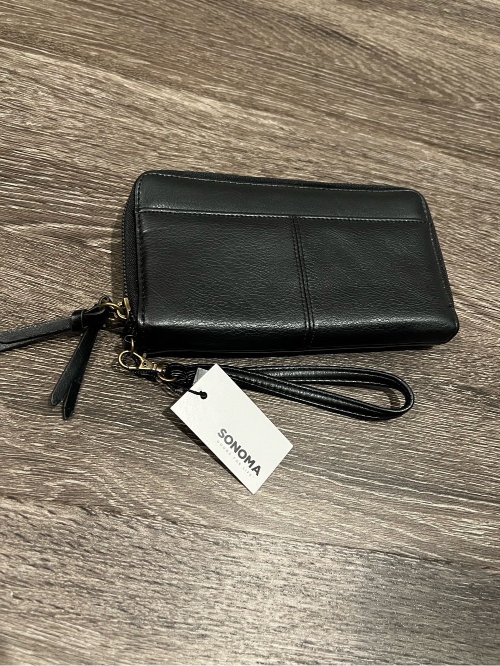 NWT Sonoma Black Wristlet Wallet with tassels